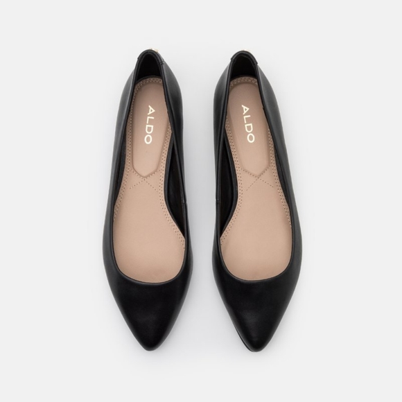 NEW Aldo Zareni black pointy leather shoes - size 9 - Picture 2 of 5